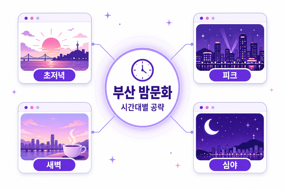 부산 밤문화 시간대별 공략 — 초저녁·피크·심야·새벽